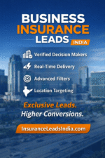 Exclusive Business Insurance Leads in India with advanced filters – location, industry type, business size, coverage amount, and urgency of purchase.