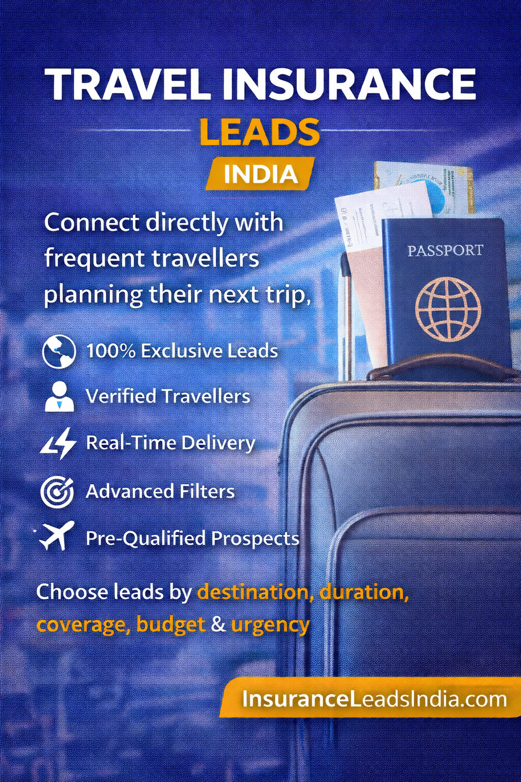 Travel Insurance Leads India β Exclusive Travel Insurance Leads for Agents